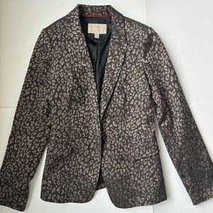 Banana Republic Blazer Women’s size 6 leopard print mob wives preppy style